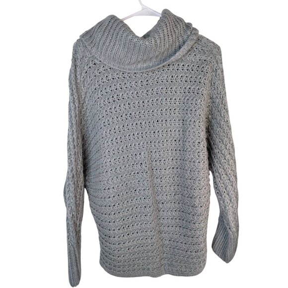 Pink Rose Womens M Gray Knit Cowl Neck Sweater Acrylic - Picture 2 of 8